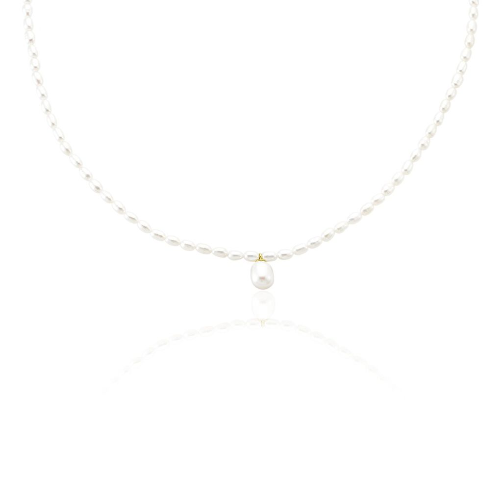 Collier Wilfrid Or Jaune Perle De Culture
