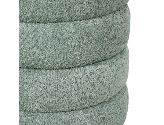 CONCEPT1 - Fauteuil Fauteuil Kami et pouf Fino vert d'eau