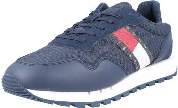 Tommy Hilfiger Tommy Jeans Retro Leather Sneakers Leren Sneaker Heren Blauw