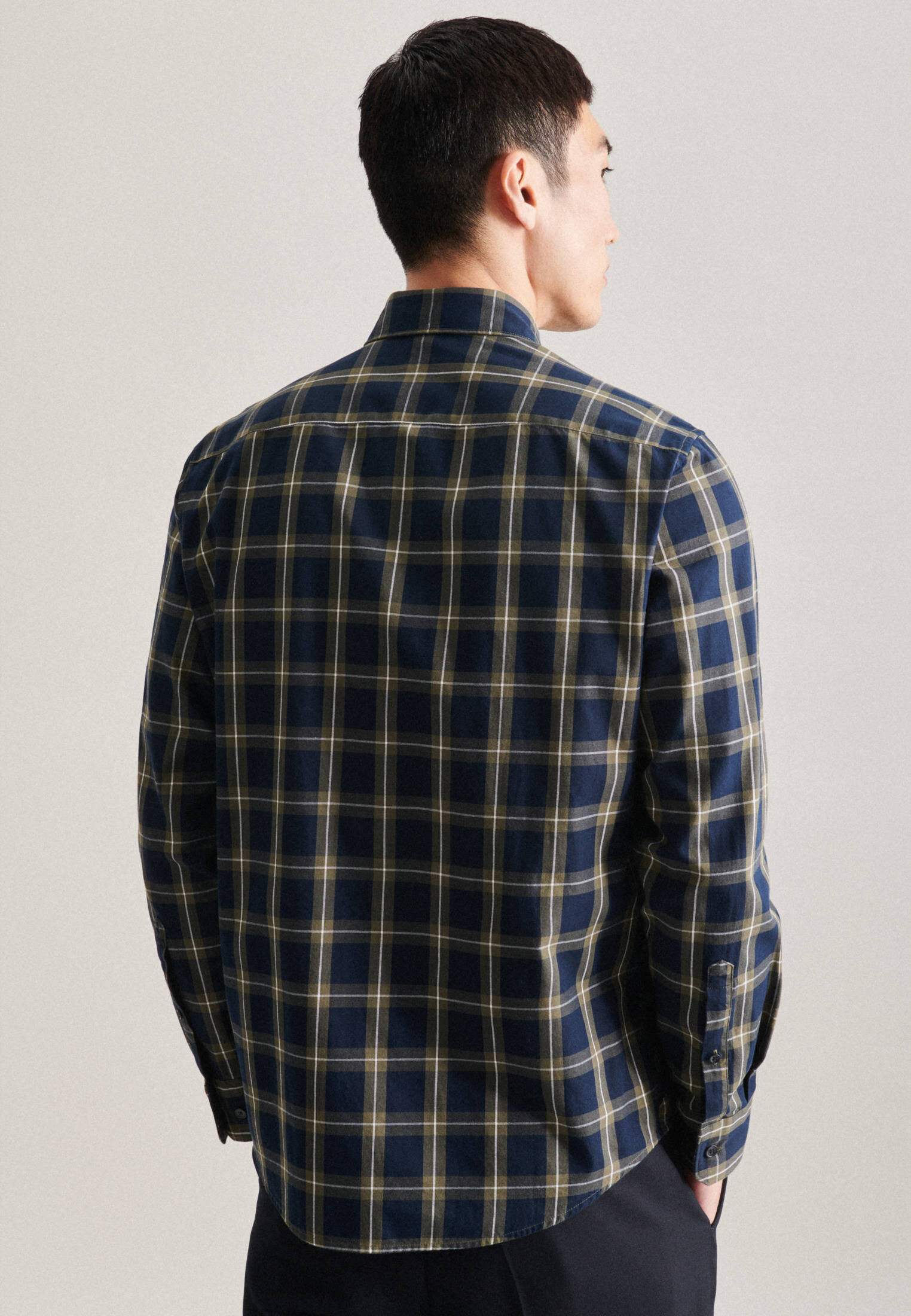 Seidensticker| Herren Casual Hemd Schwarze Rose