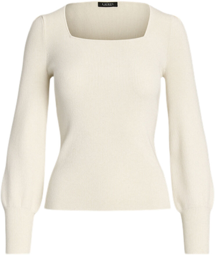 Lauren Ralph Lauren COTTON MODAL/NYLON-LS SWEATER Mascarpone cream
