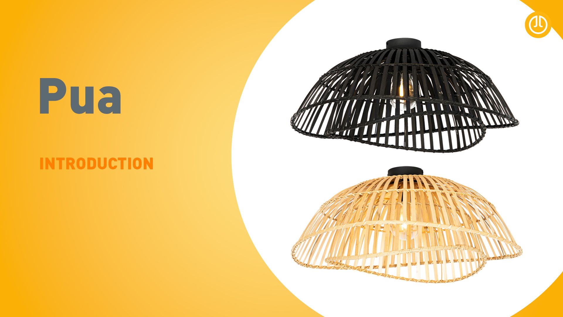 Oosterse plafondlamp zwart met naturel bamboe 62 cm - Pua