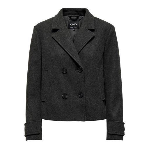 ONLY Freja Life Kort Jakke, Dark Grey Melange, L