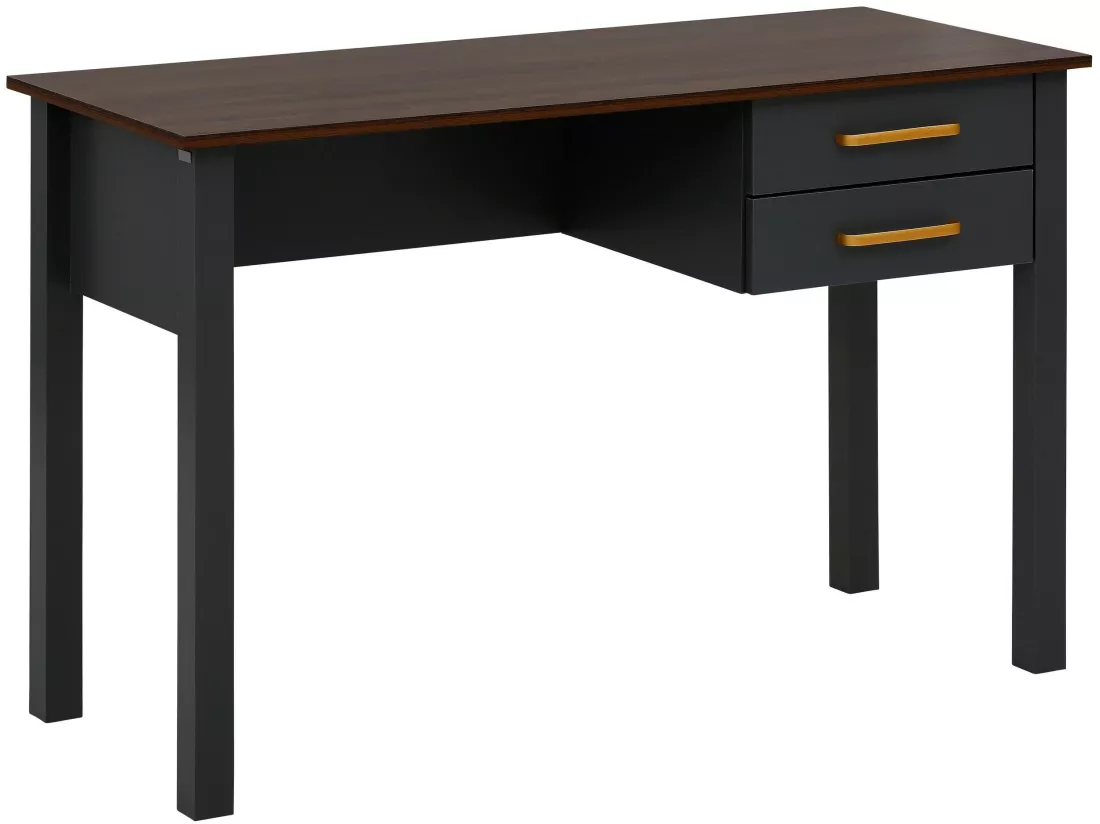 Marion | Bureau avec 2 tiroirs en MDF gris