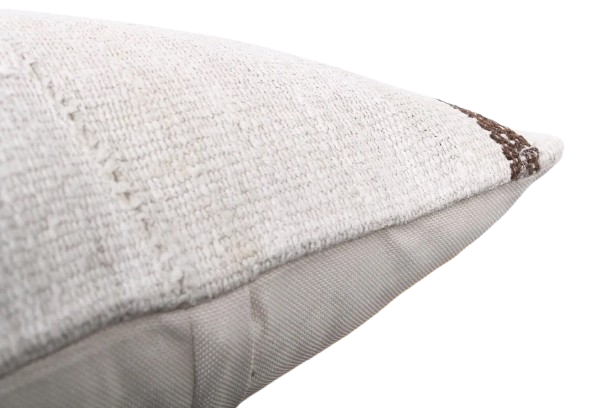 Kussen Kelim Vintage natural brown stripe 50x50
