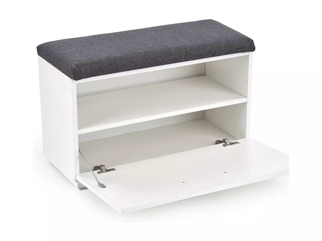 Banc à chaussures blanc Elsa