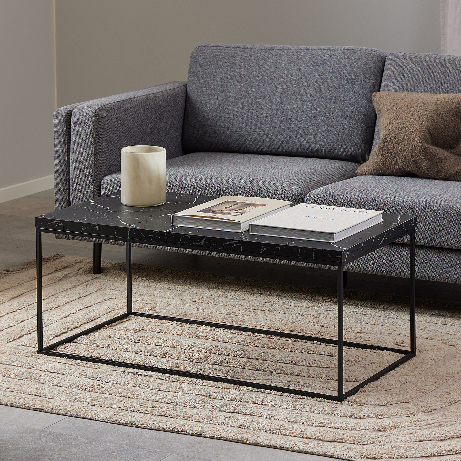 Couchtisch BAROSSA - schwarz-schwarz matt - 110 cm