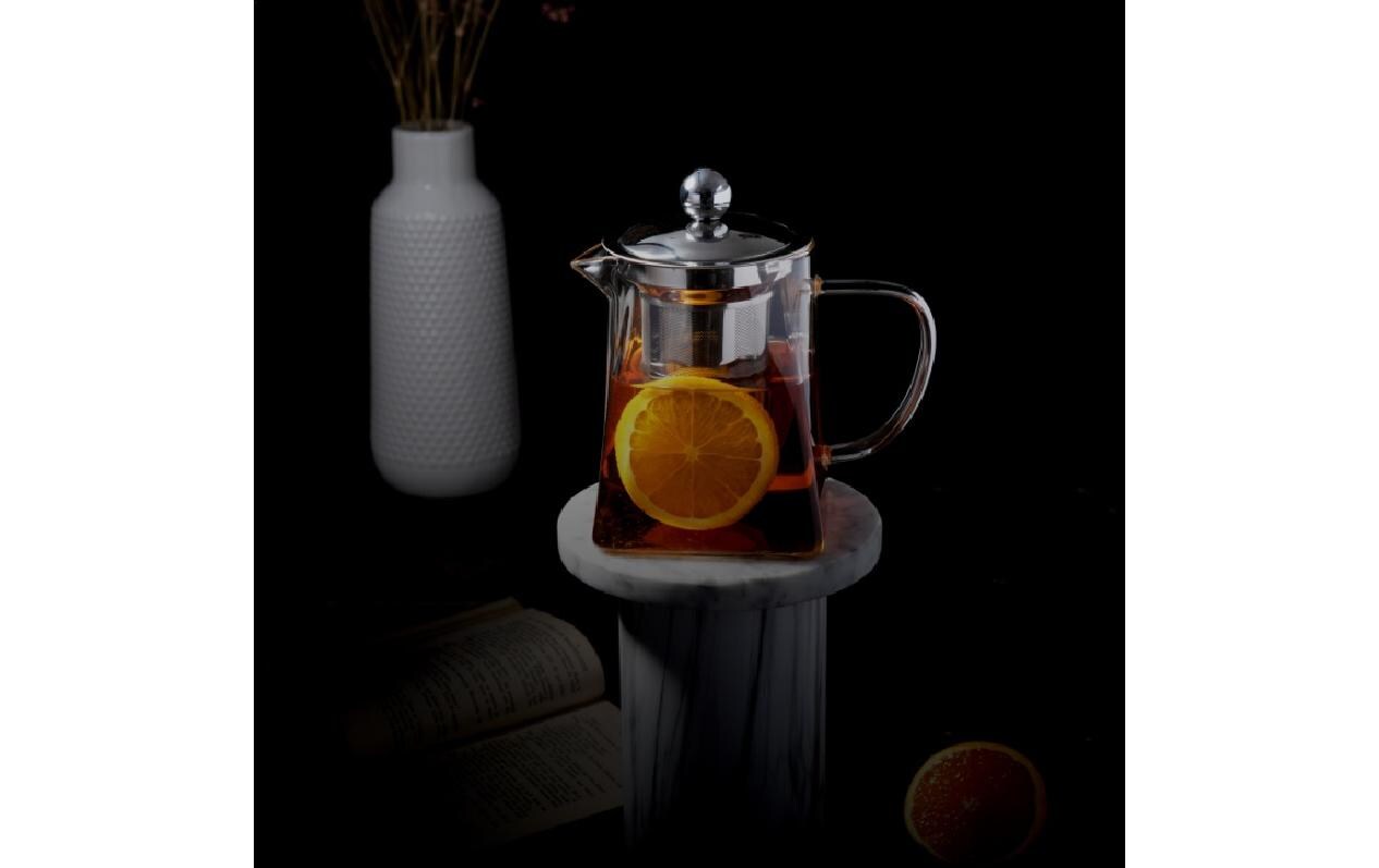 Teekanne Rooibos 0.8 l, TransparentTeekanne mit abnehmbarem Sieb