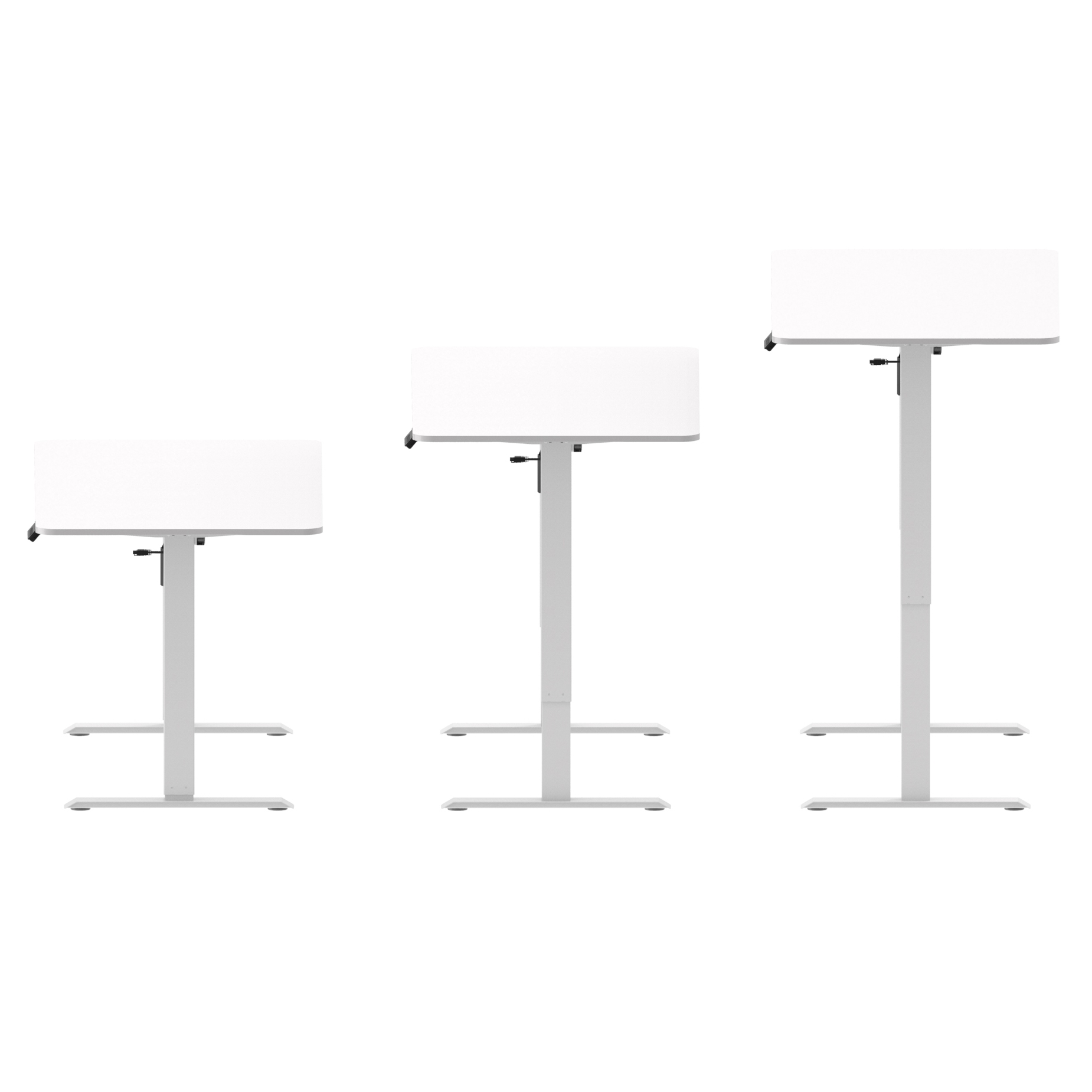 Stehpult elektrisch BUDGET weiss 140 x 70 cm