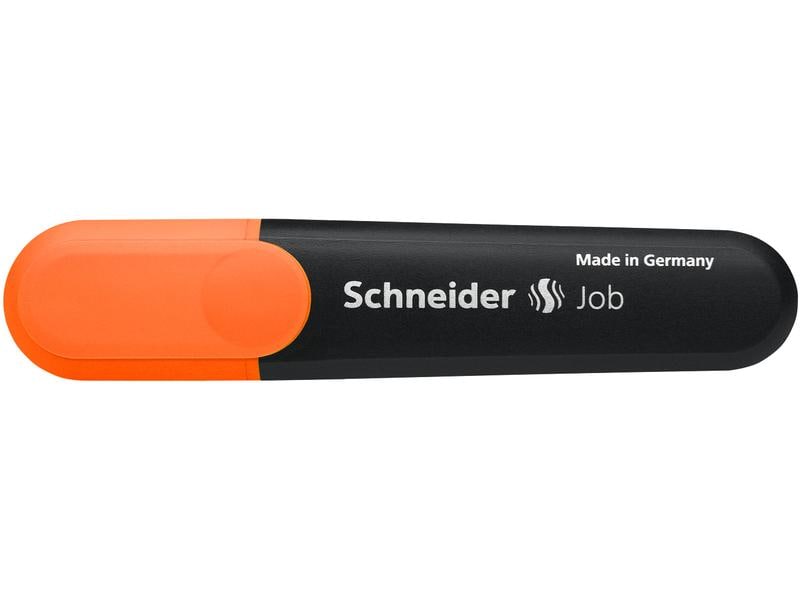 Schneider Textmarker Job Orange Leuchtmarker für Normal-, Kopier- und Faxpapier