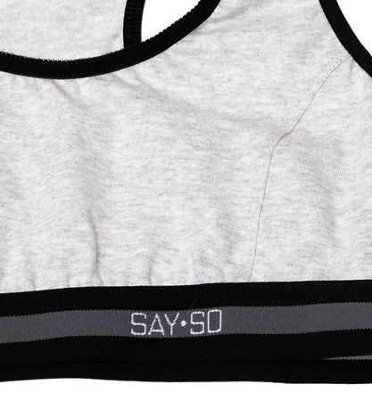 Say-So Top - Grau Meliert