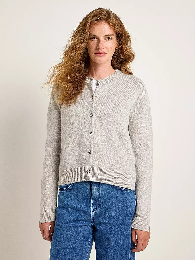 LANIUS Strickjacke Boxy Fit grau