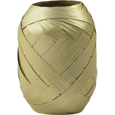 Clairefontaine Eurowrap Christmas - Bolduc mat - ruban d'emballage cadeau - or