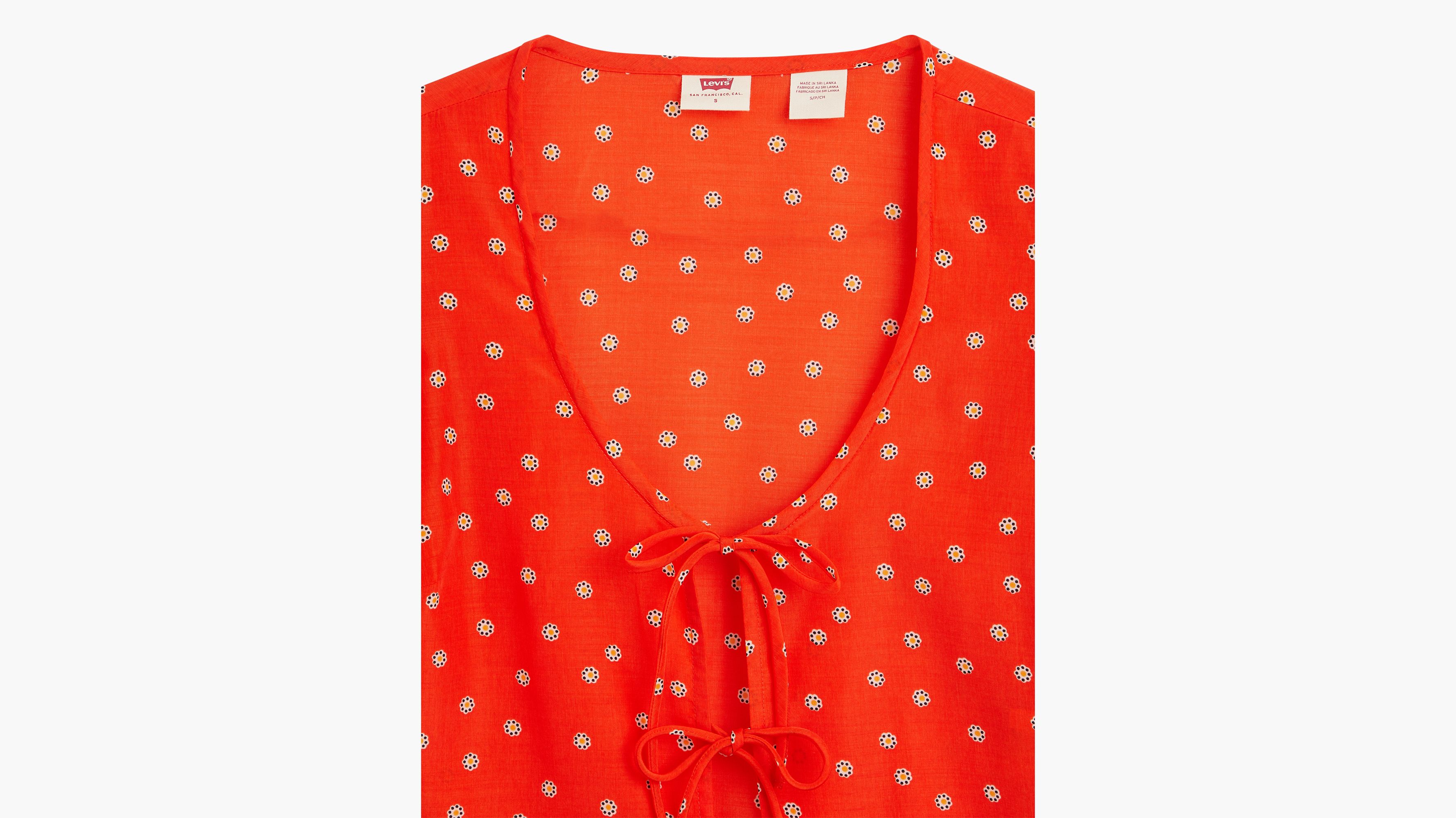 Blouse Fawn Tie - Enamel Orange - Orange