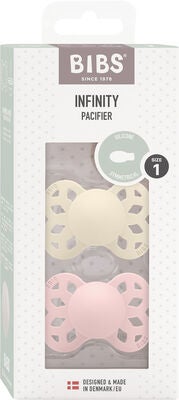 BIBS Infinity Smokk 2-pack Str. 1 Symmetrical, Ivory/Blossom