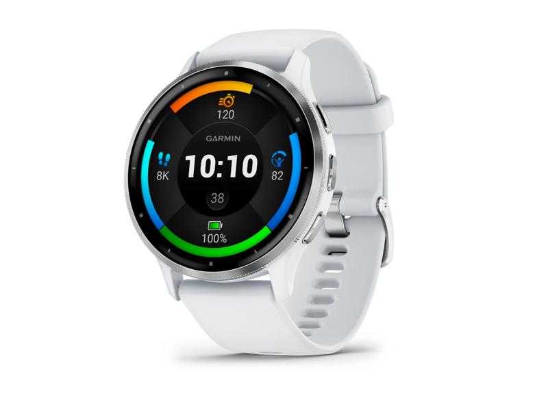 GARMIN Sportuhr Venu 3 Steinweiss / Silber Smartwatch