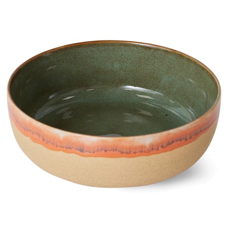 HKliving 70's Ceramic Salade schaal shore
