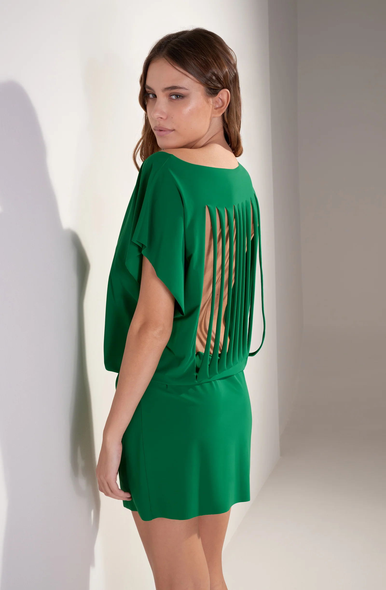 thao Tunique ample courte en voile extensible jade Jade