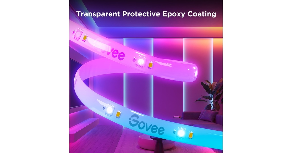 GoveeStrip Light S Segmented Colour Control ledstrip  (3 meter, 2,4GHz wifi, Bluetooth)