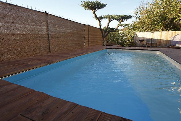 Piscine bois rectangulaire Ubbink Ibiza LDD 3,5 x 5,05 x h.1,26 m + bâche incluse