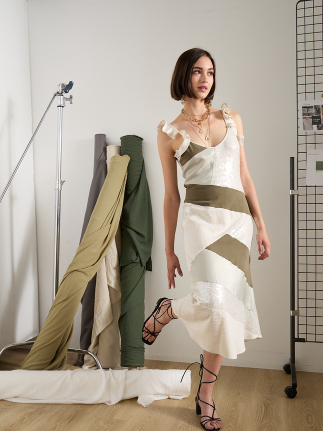 Robe longue upcyclée