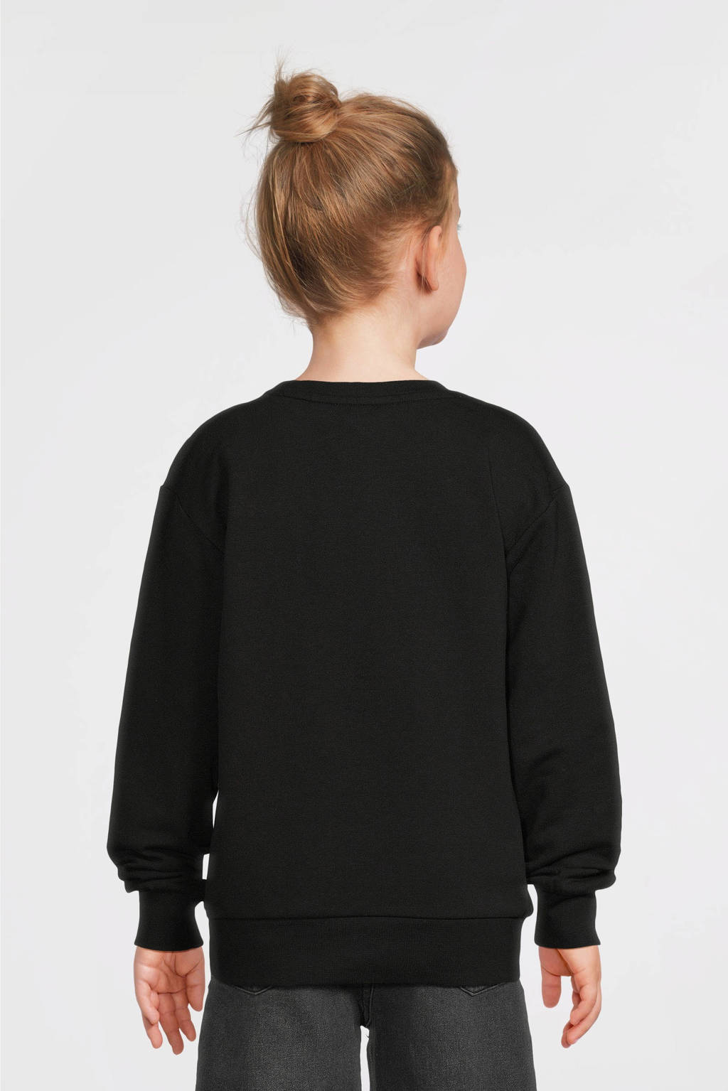 Moodstreet sweater Sky met printopdruk zwart