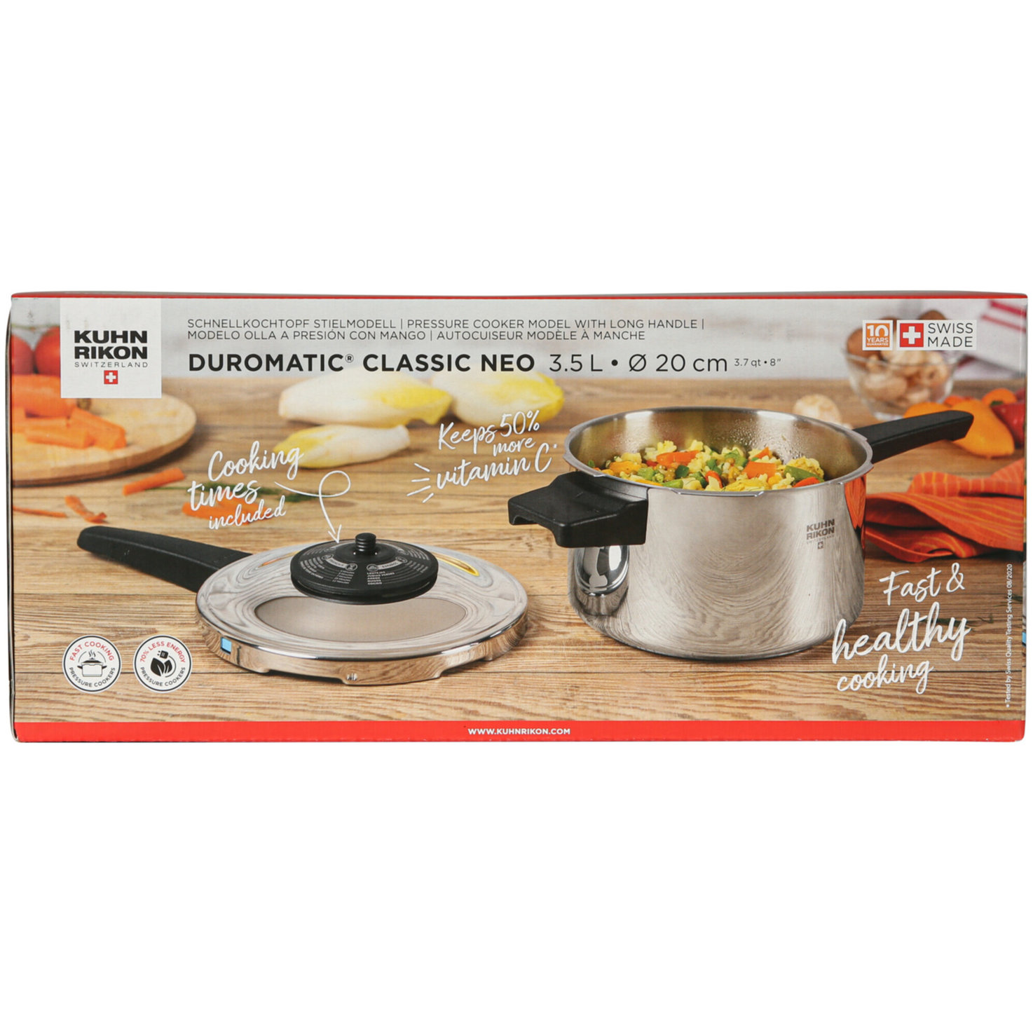 Kuhn Rikon Duromatic Classic Neo Dampfkochtopf Stielmodell 3.5l Ø 20cm