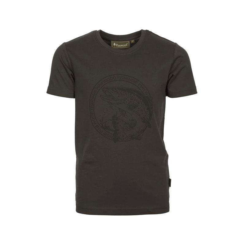 Tee Shirt Manches Courtes Junior Pinewood Salmon Kid - Anthracite