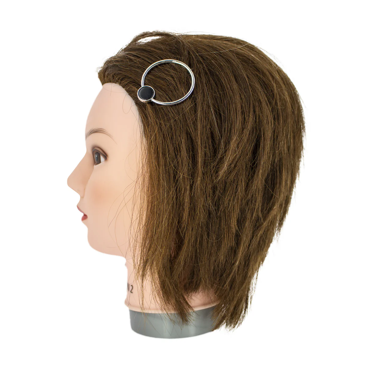Barrette ronde avec décor effet marbre