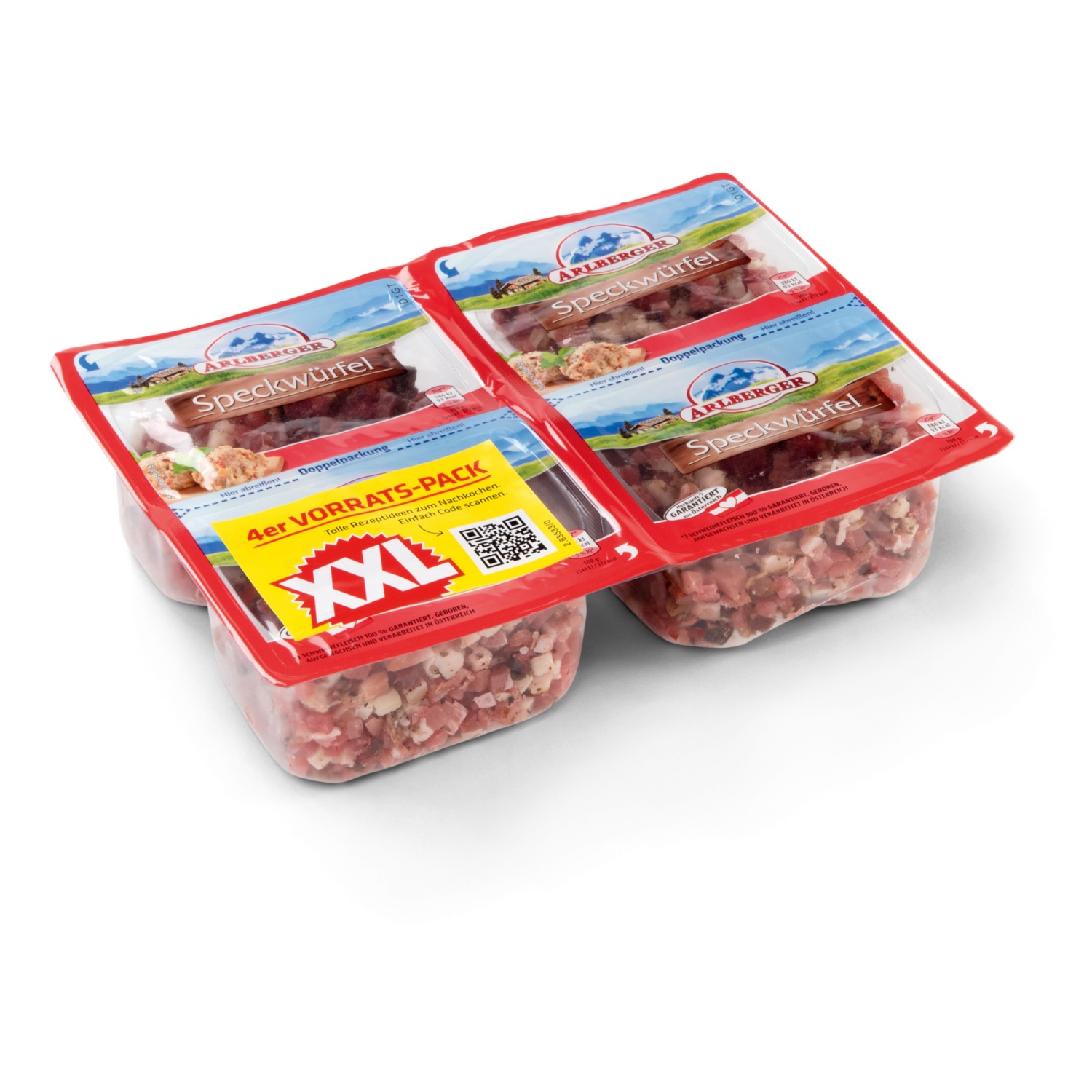 GENUSS 100% AUS ÖSTERREICH XXL Speckwürferl 4 x 100 g