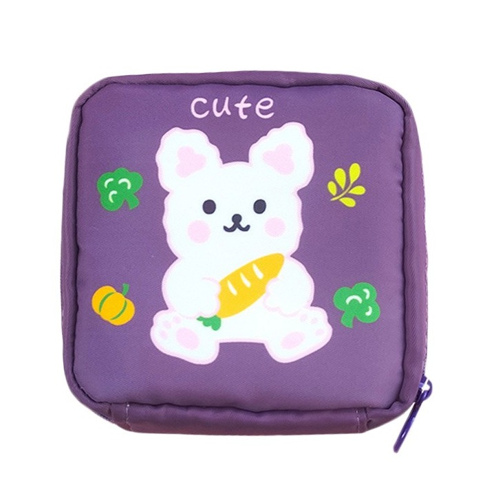 (10x10x4cm) Hygiene Tasche Kosmetik Handtaschen Necessaire Organizer Bag - Lila
