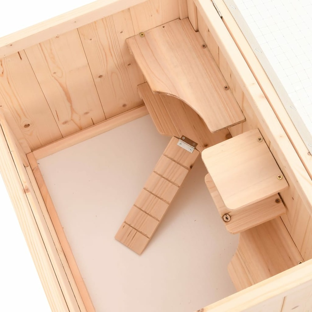 Cage à hamster 55x40x80 cm bois massif de sapin