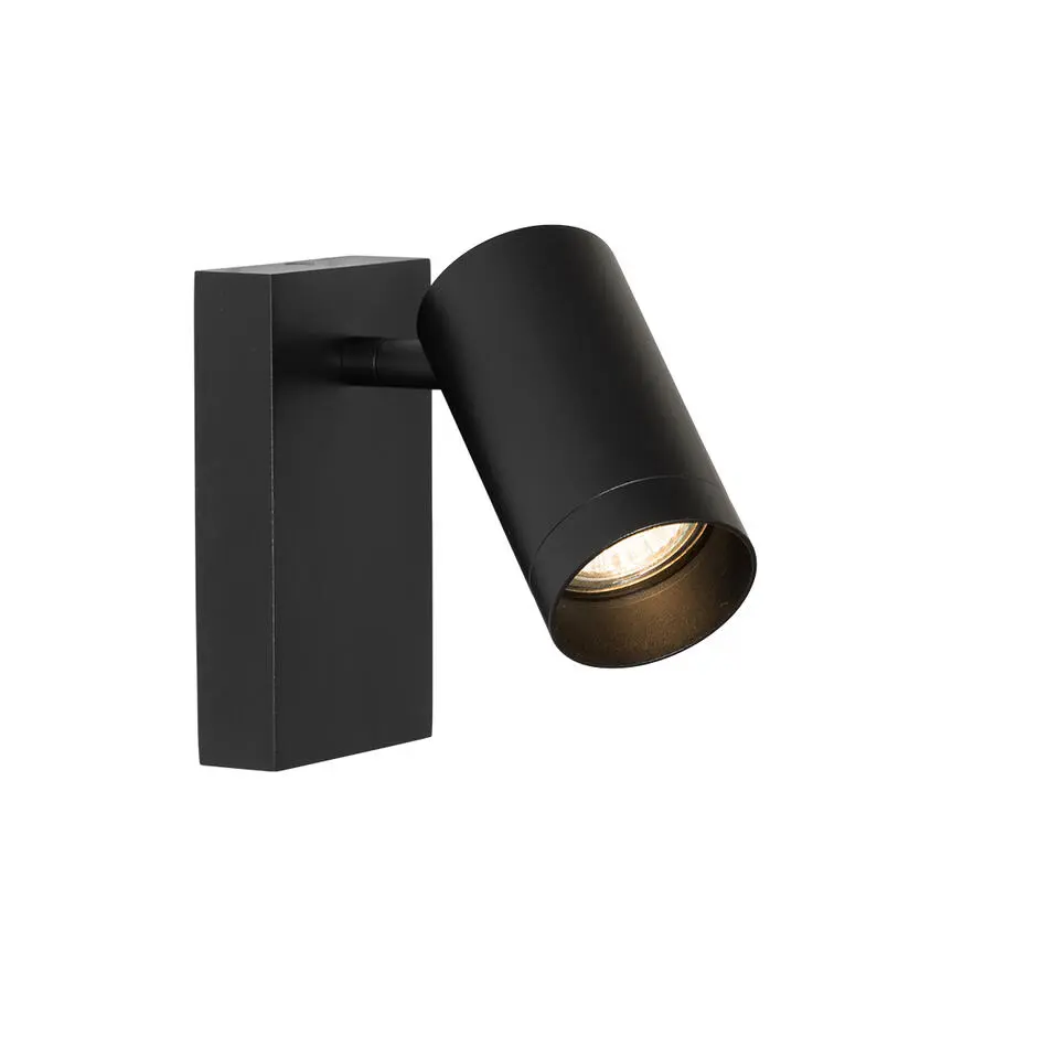 Qazqa wandlampen jeana luxe zwart gu10