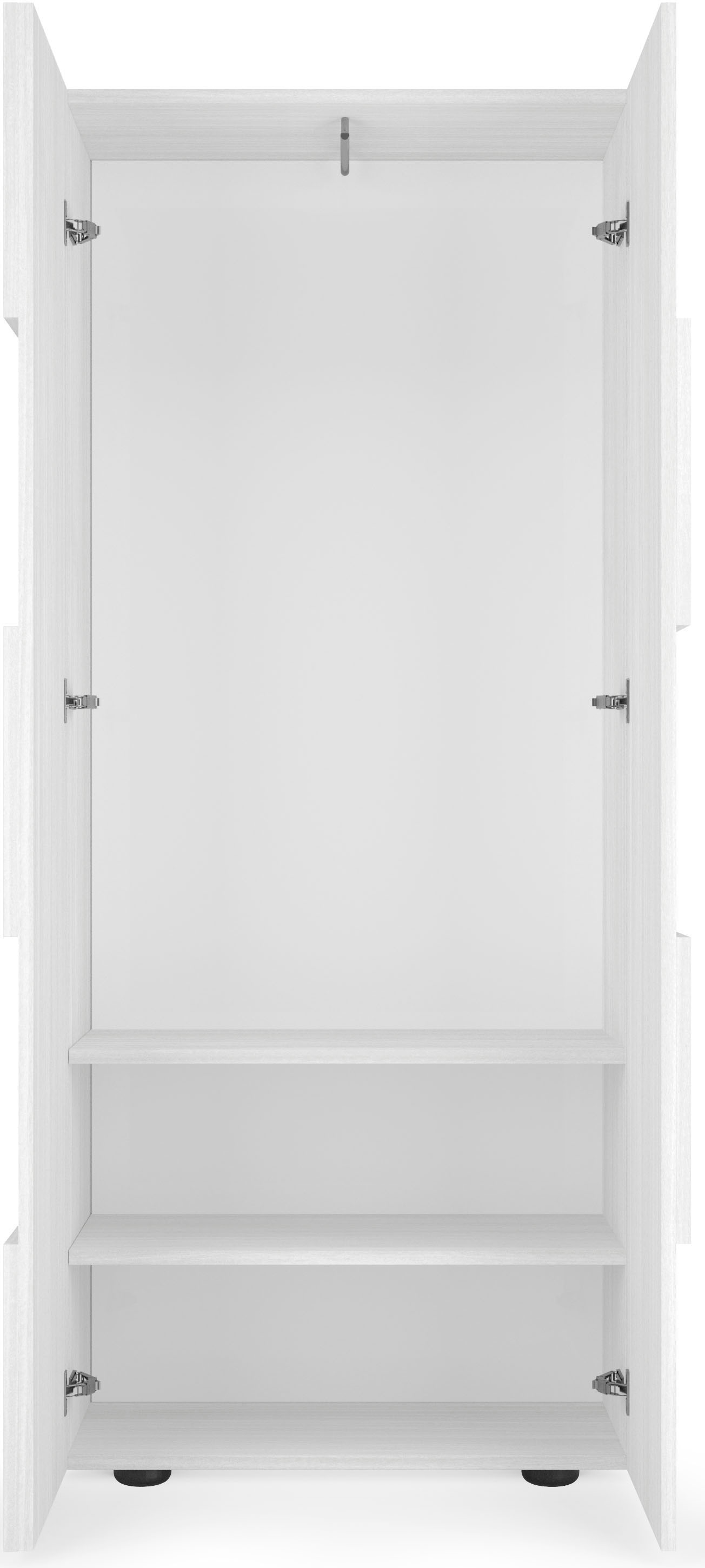 INOSIGN Garderobenschrank »Dama Breite 78, Höhe 187 cm, Front 3D-Optik,« Kleiderstange, 2 Einlegeböden, viel Stauraum
