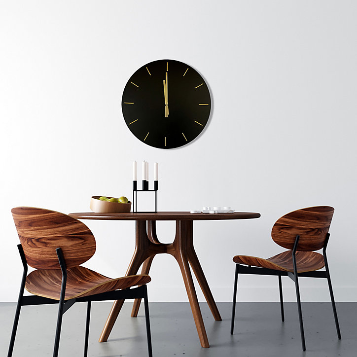 Horloge ronde noir et or Ø 60 cm Dada Art