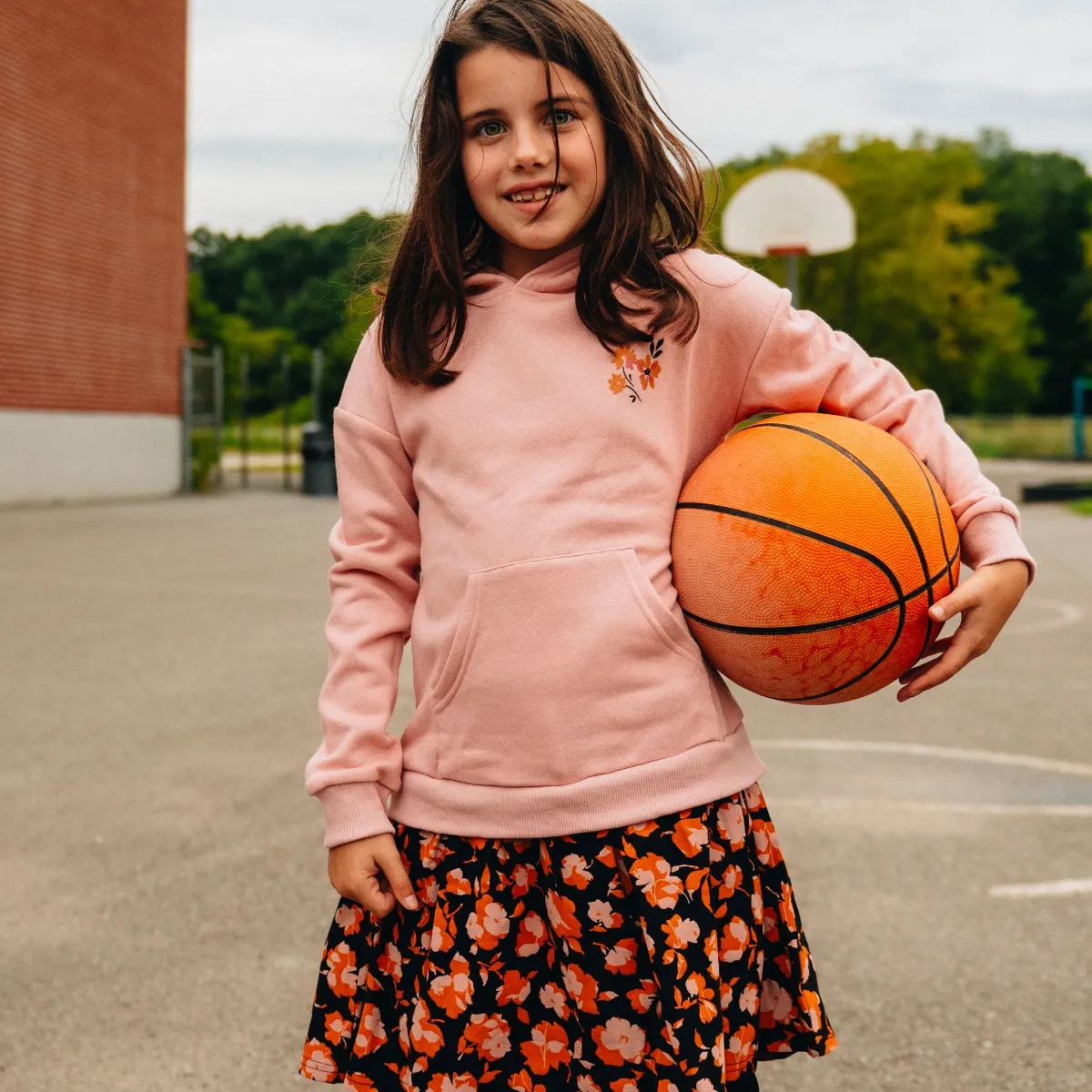 Look Robe Ouatée Capuchon Fleurs 7-14ans