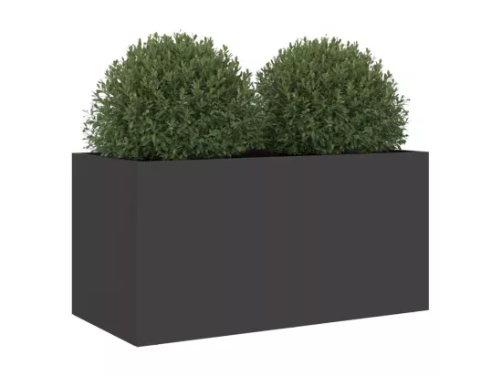 Jardinière noir 62x30x29 cm acier laminé à froid