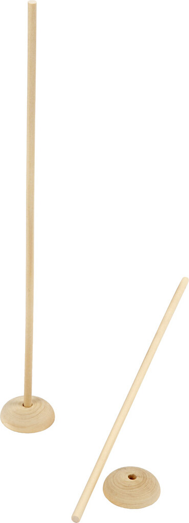 Rundstok Med Fod - H 30 CM - Ø 6,5 CM - Hulstr. 8 MM - 5 Sæt