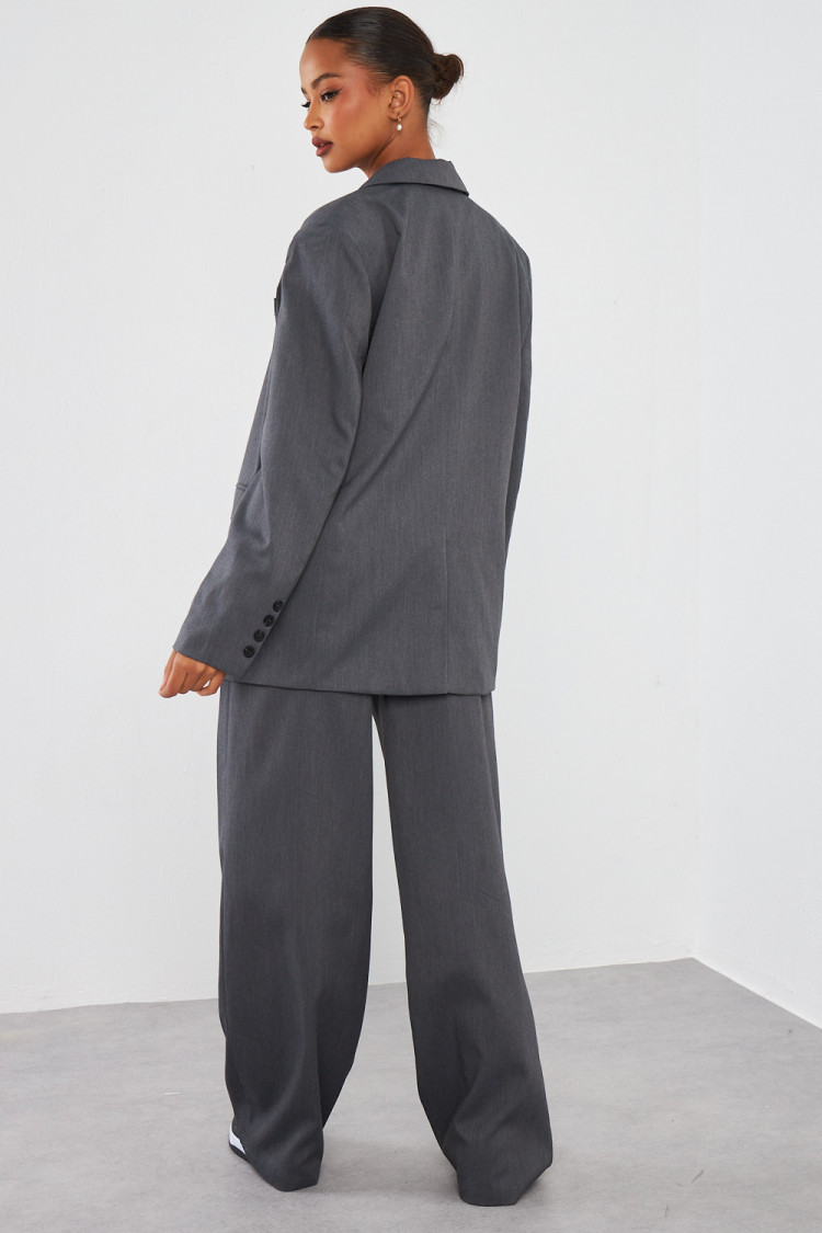 Blazer oversize gris chiné
