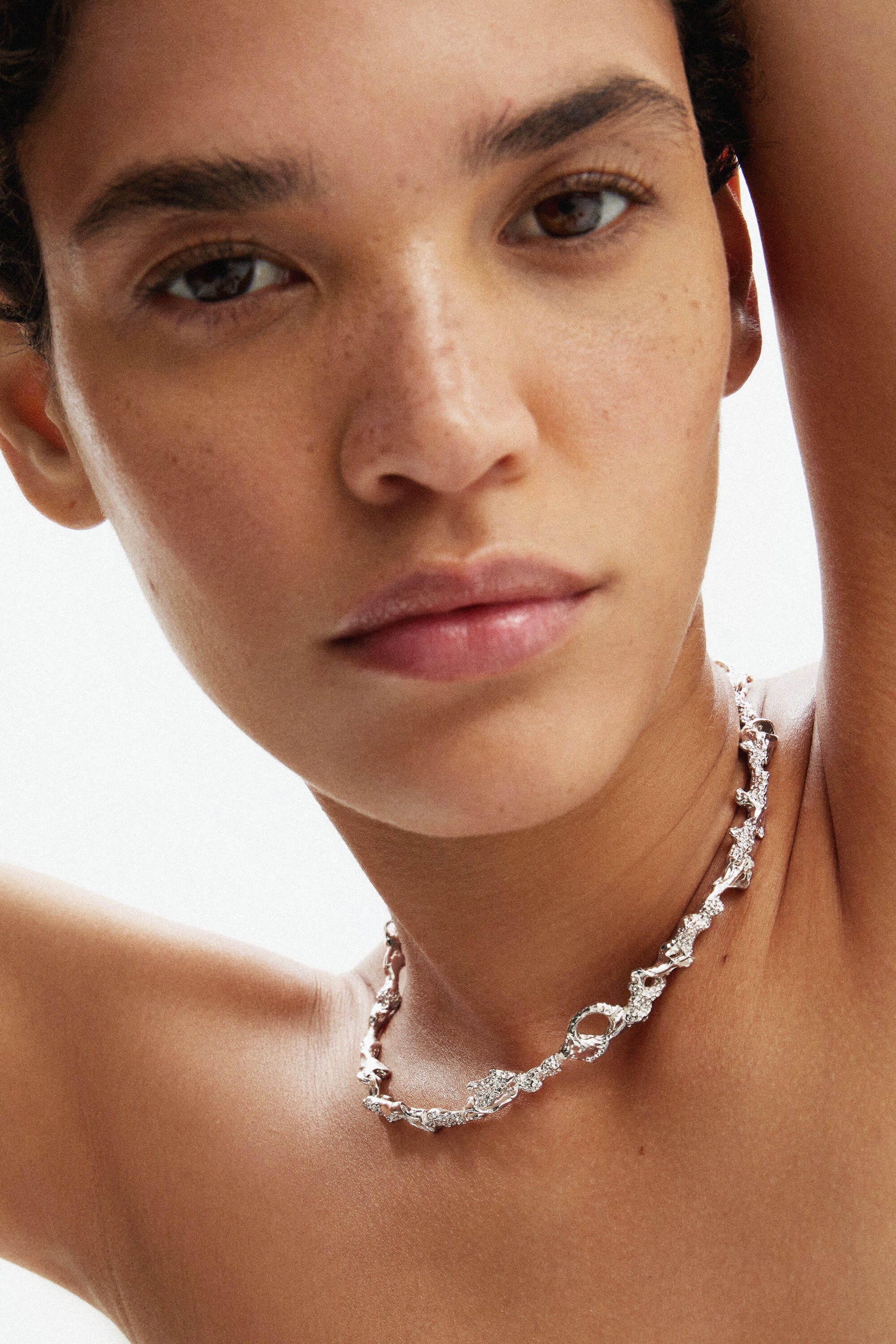 Choker fin plaqué argent Zalio
