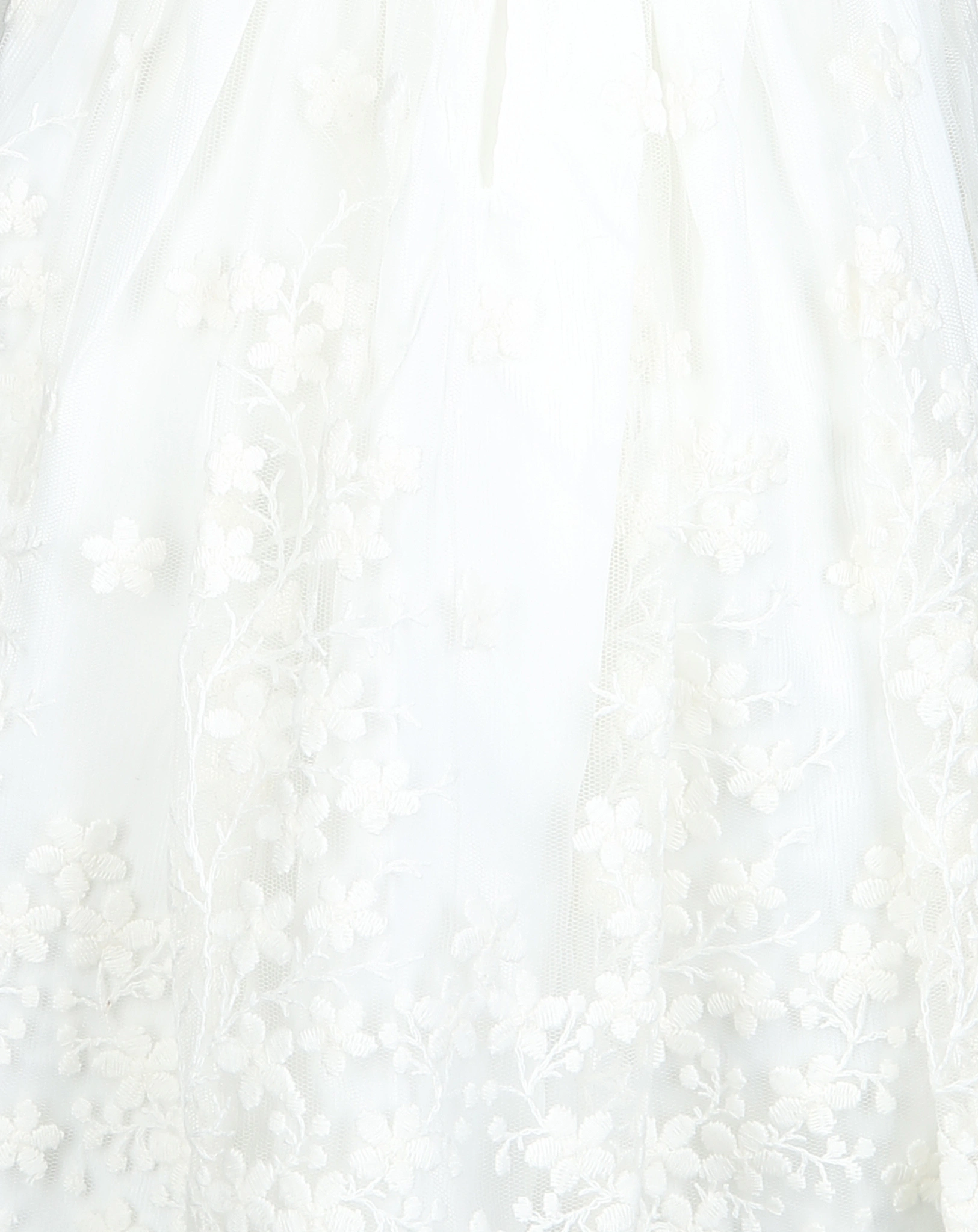 Tüllkleid FLORA mit Stickerei in weiß