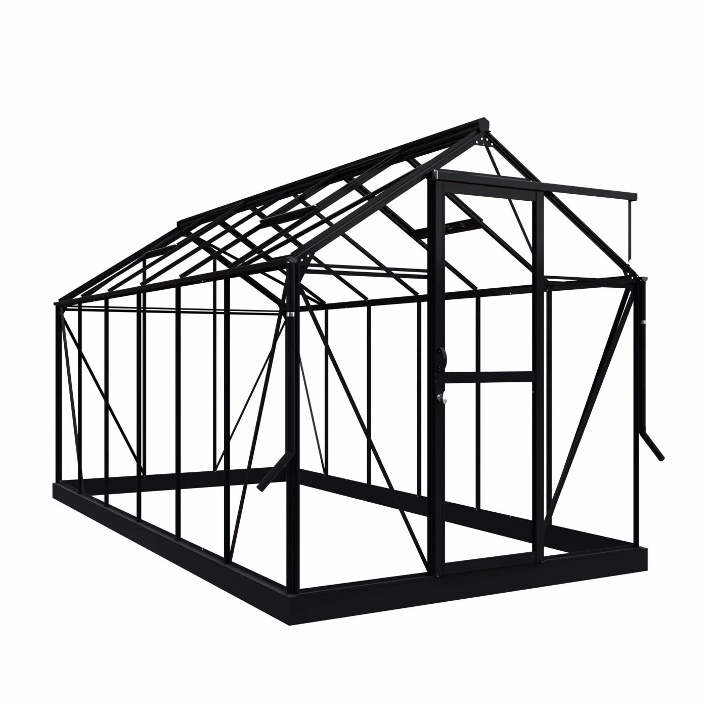 Royal Well Mary IV - Tuinkas - zwart - 241x212x425 cm - Veiligheidsglas