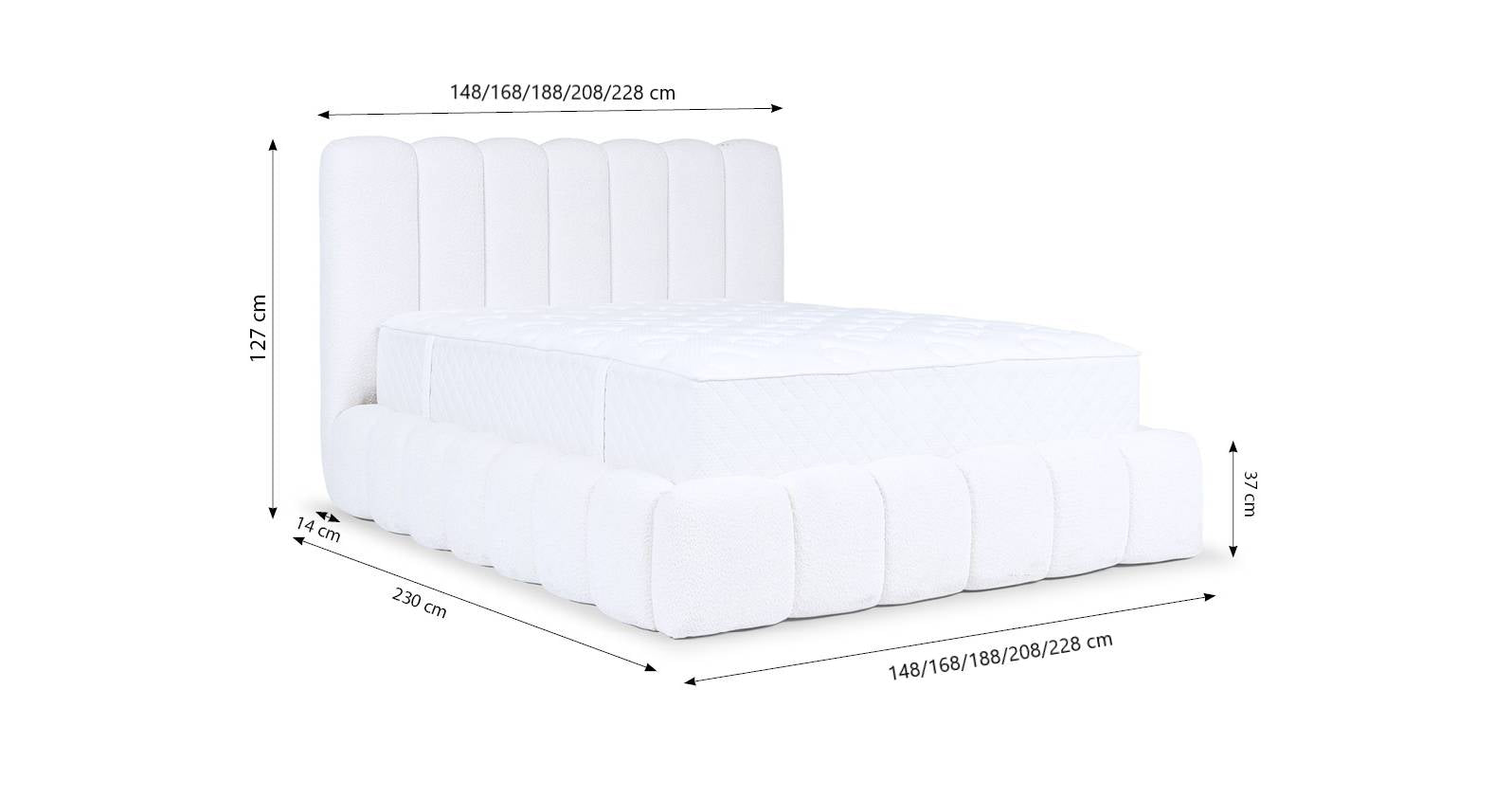 by fonQ Dawn Bedframe met Opbergruimte - 180 x 200 cm - Groen