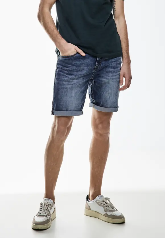 Regular Fit Jeansshorts - indigo blue wash