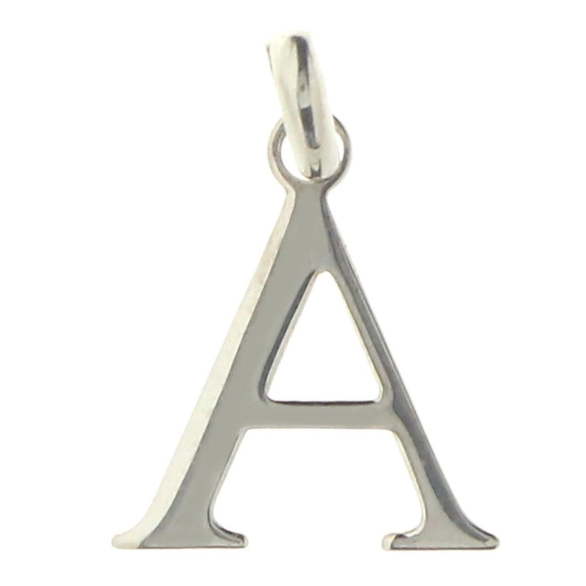 Pendentif Initiale simple lettre A en argent 925°/00