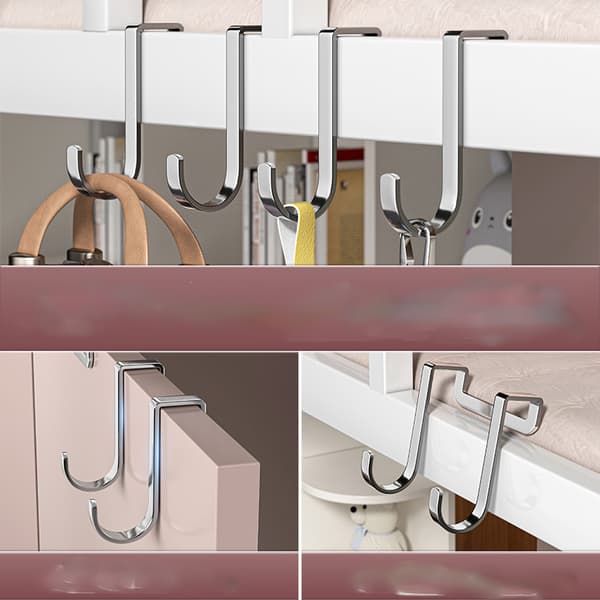 Over Cabinet Door Hooks, Double Hooks for Kitchen 2 Pack  S