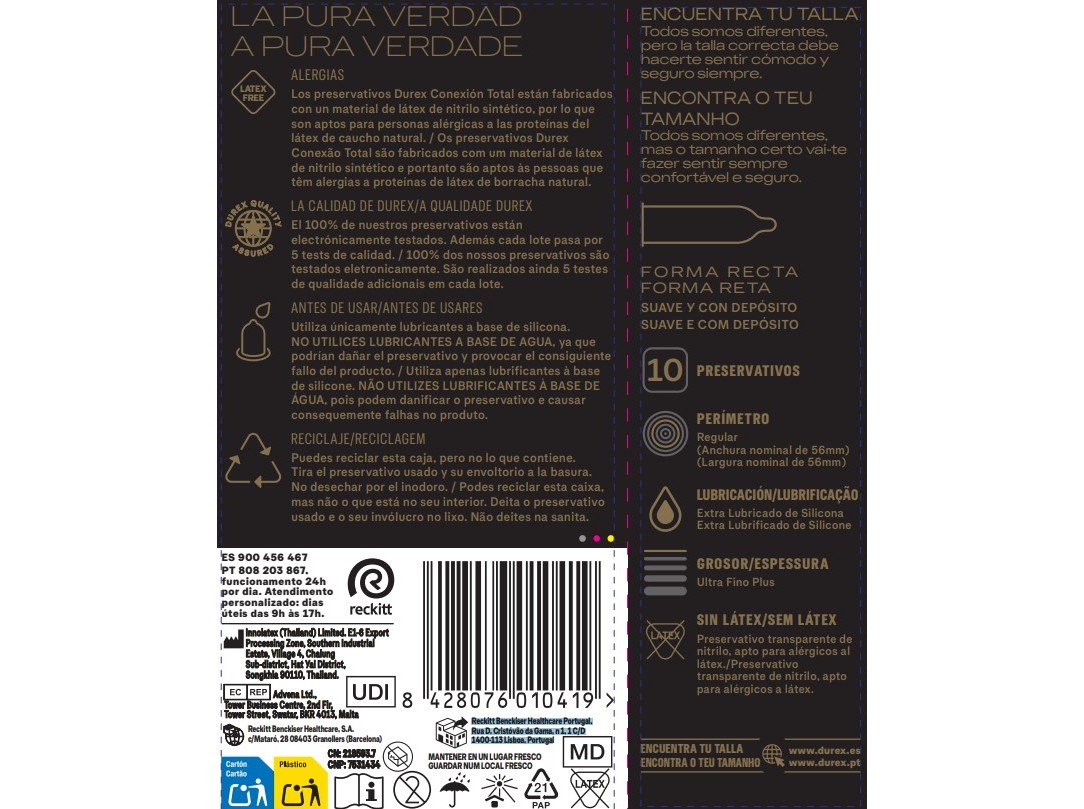 PRESERVATIVOS DUREX CONEXÃO TOTAL 10 UN