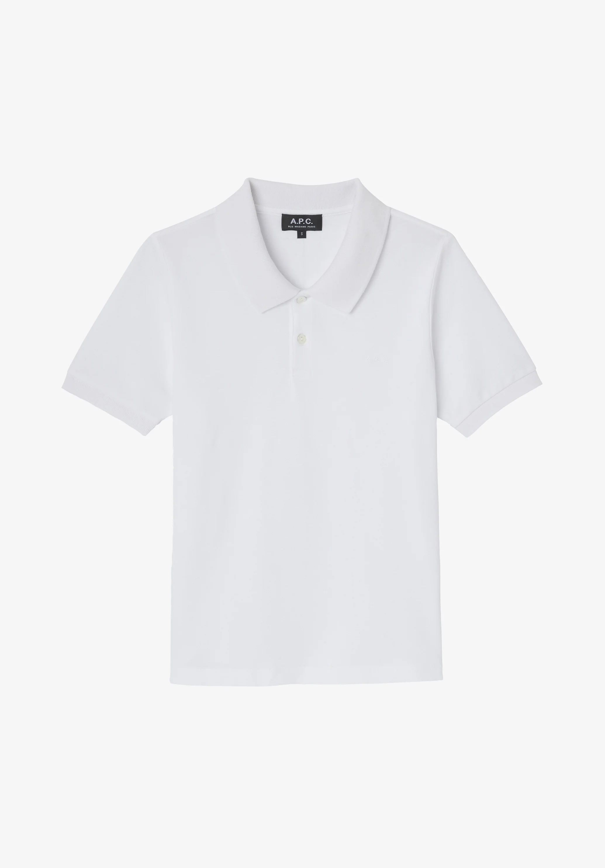 polo ajusté manches courtes GOTS - Blanc