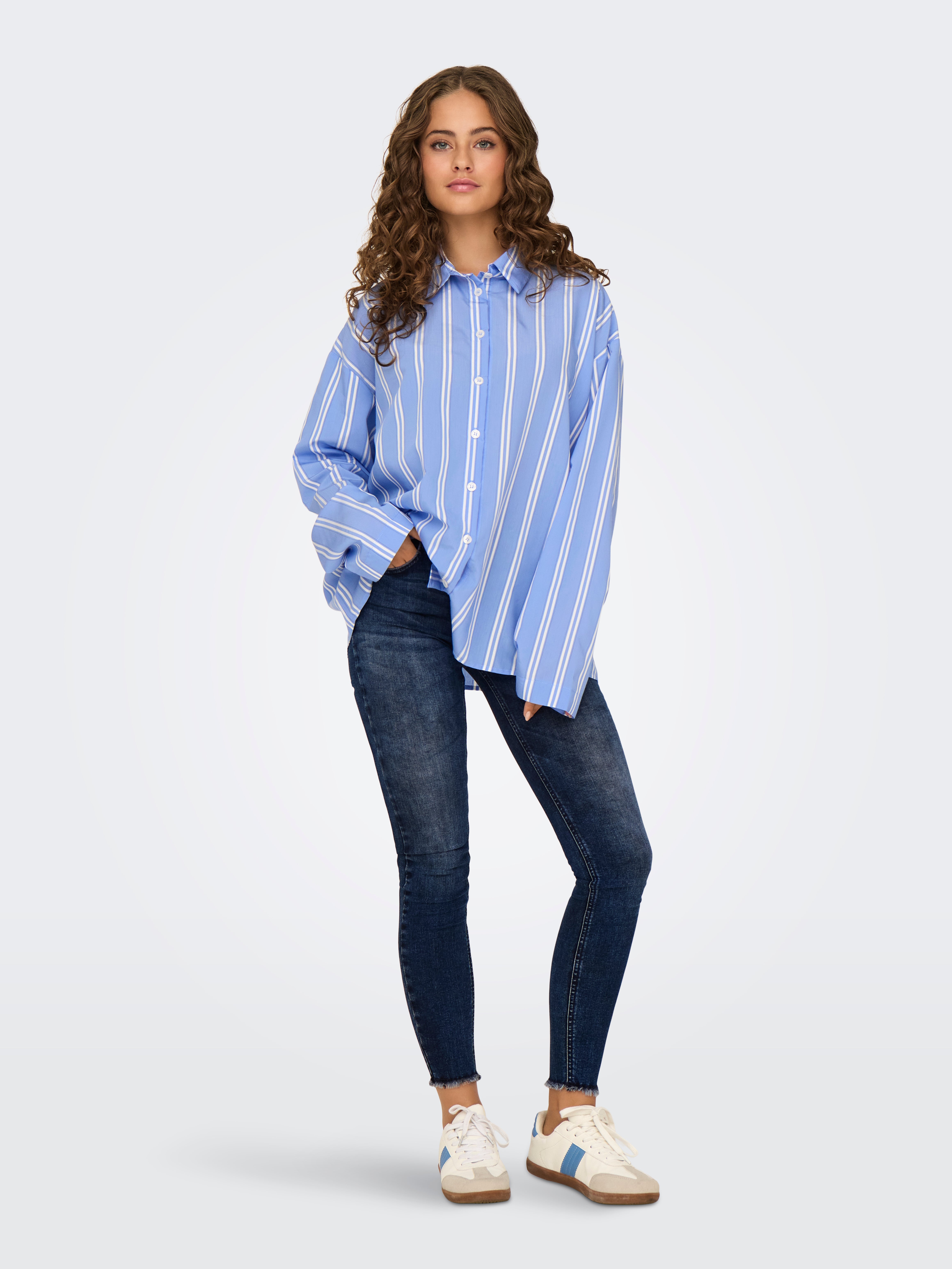 ONLBLUSH Mittlere Taille Skinny Fit Jeans Dark Blue Denim
