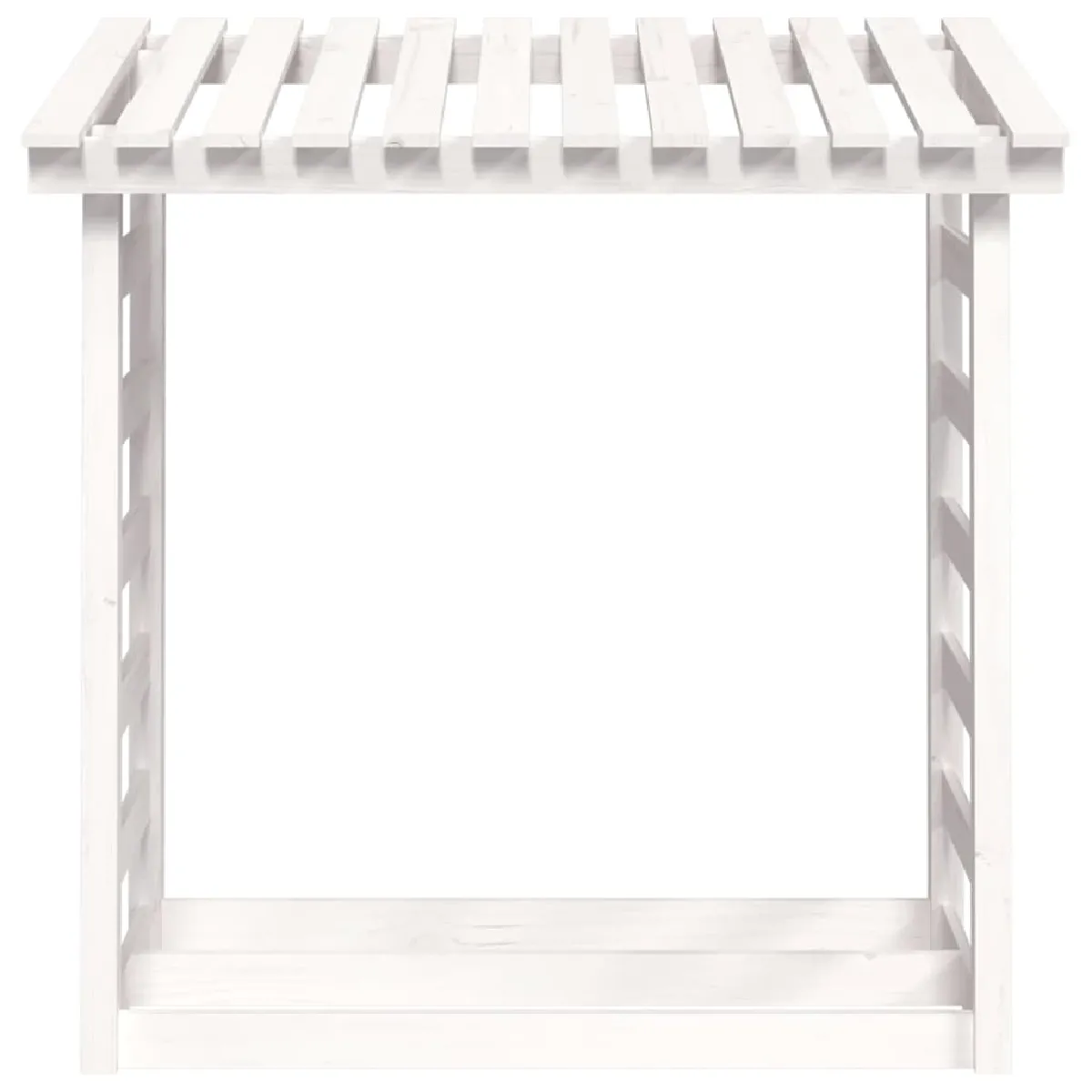 vidaXL Support pour bois de chauffage - Blanc